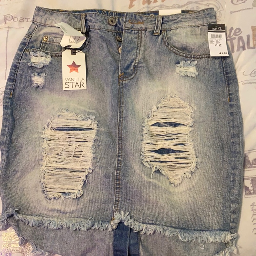 Denim distressed pencil skirt 11/12 - Picture 1 of 1